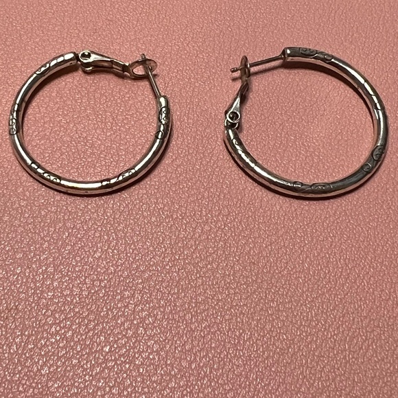 Brighton Silver Minimalist Hoop Earrings - Picture 2 of 6
